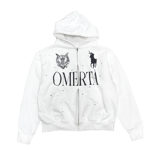 Omertà Studded Zip Up Hoodie